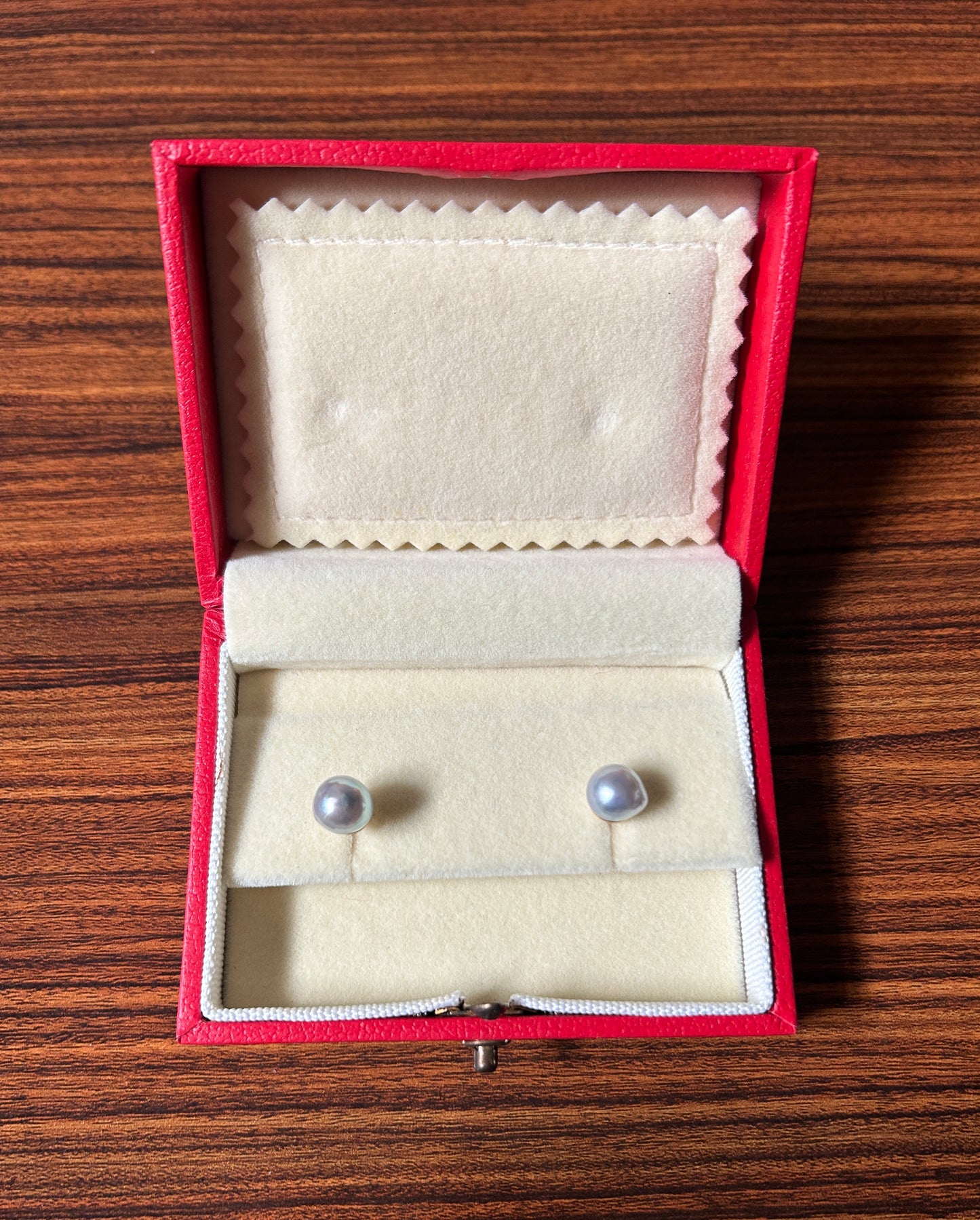 Gump's Baroque Blue Akoya Pearl Earrings